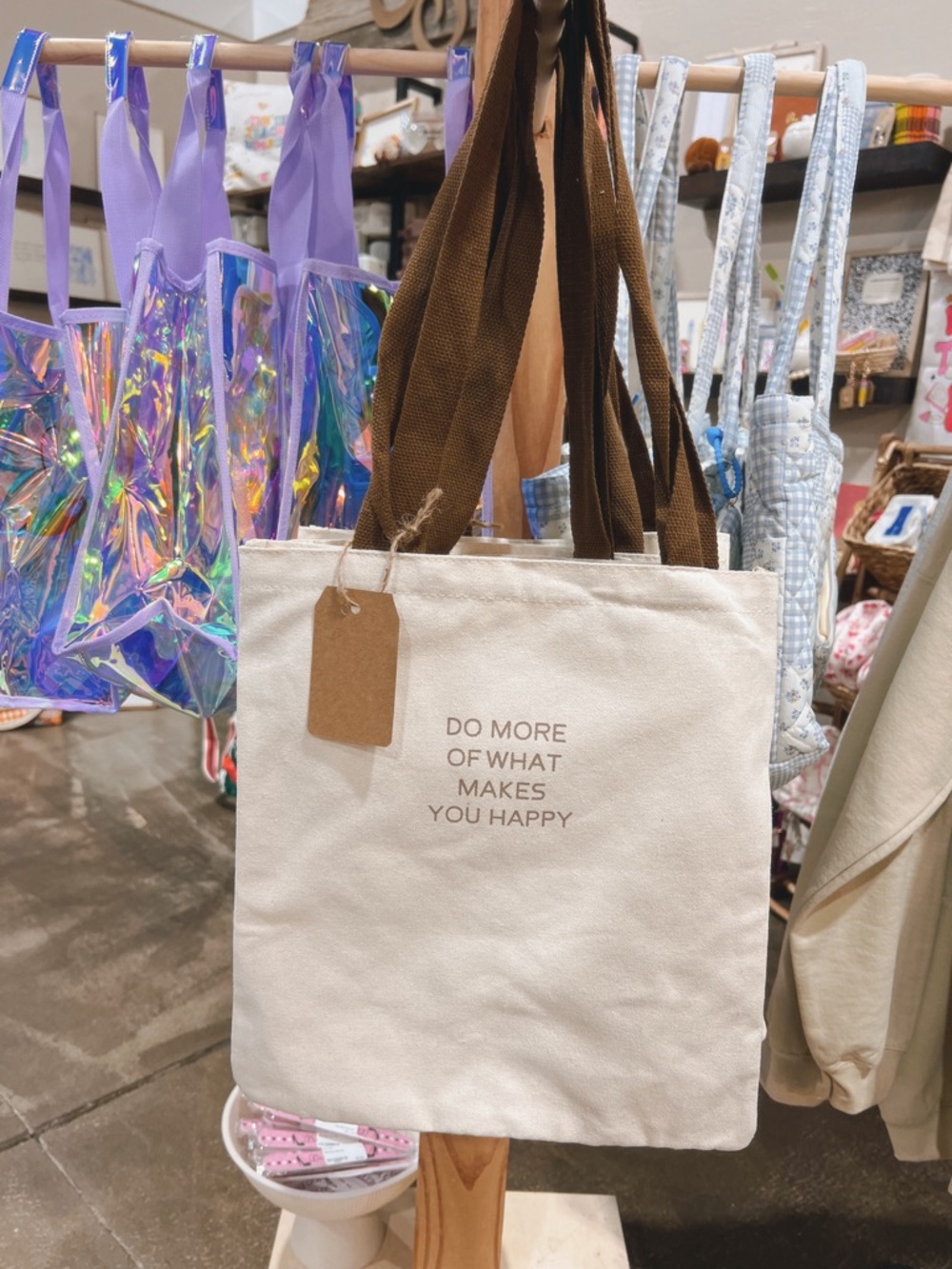 New Do More of What Makes You Happy Canvas Tote